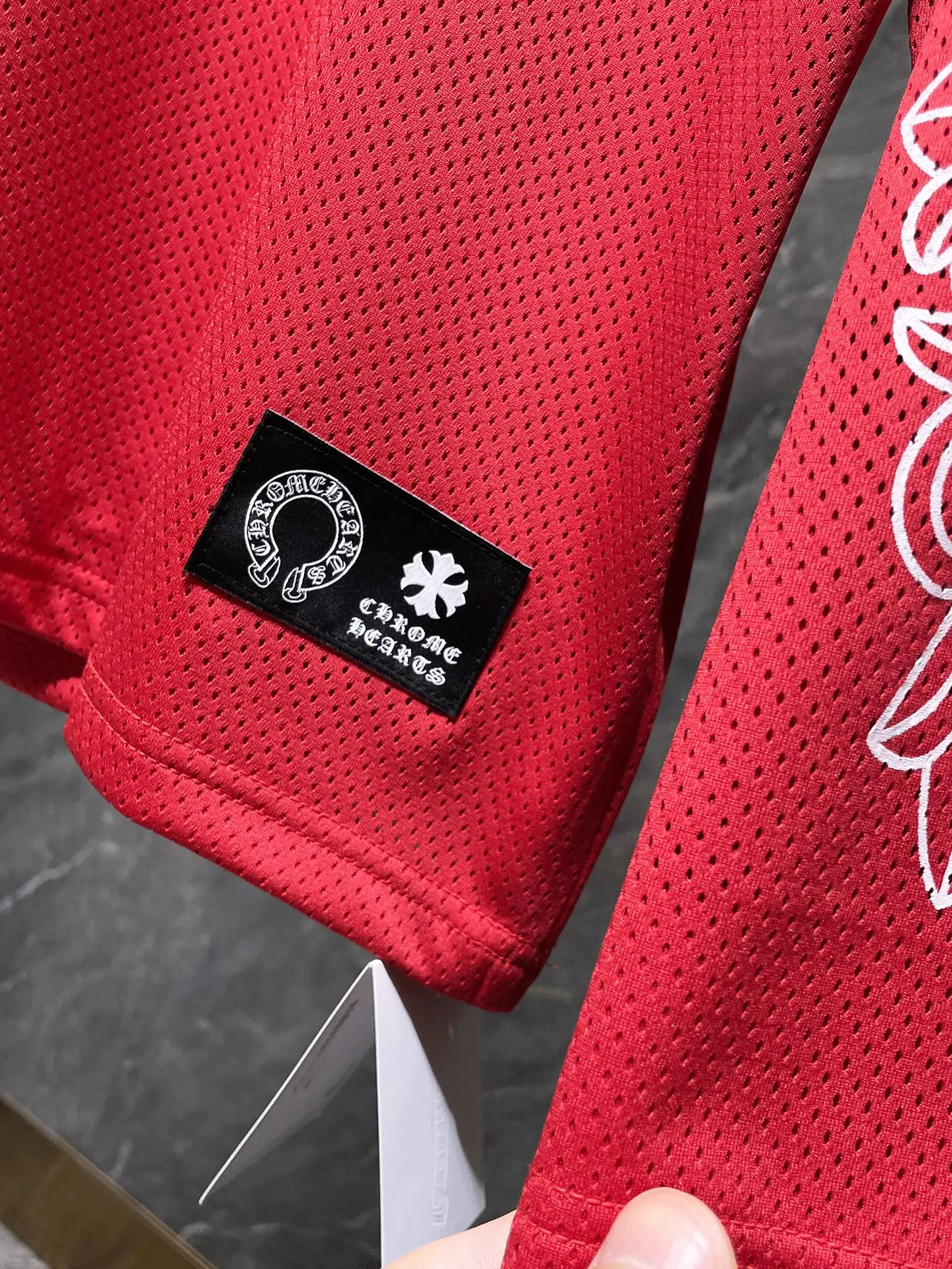 P216 Chrome Hearts 25ss customized version of high gram weight uniform fabric Chrome Mattyboy official website limited flower arm ice hockey uniform counter synchronization 1:1 replica version Recommended color: red. Size: S, M, L, XL